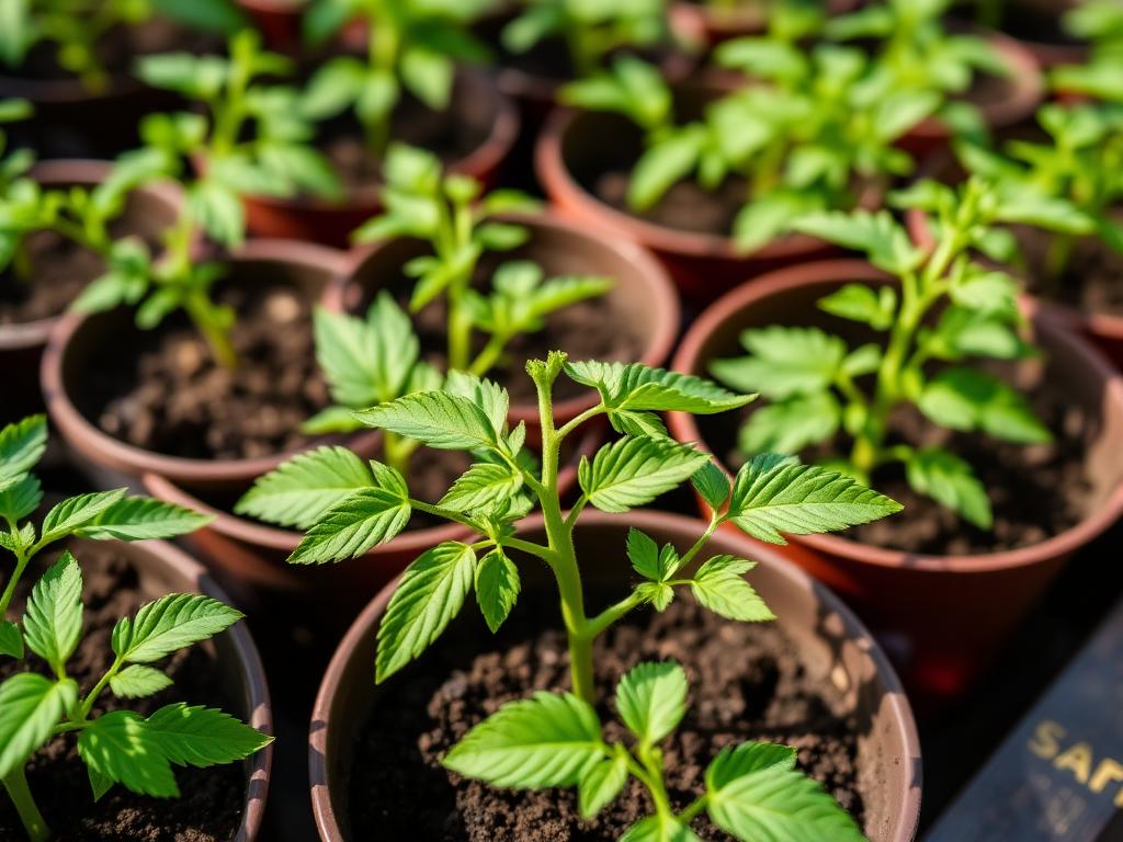 Zdravé vlastní vypěstované sazenice